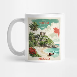 Tulum Quintana Roo Mexico Vintage Tourism Travel Mug